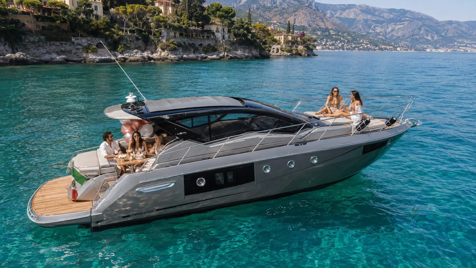 Andiamo — aboard.