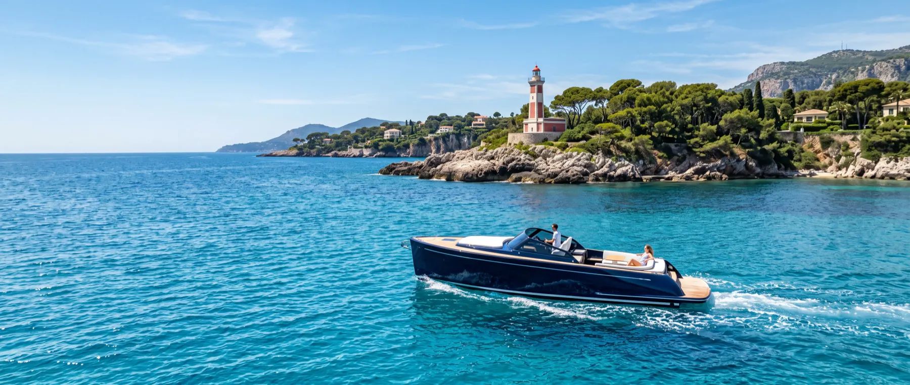 Swimmers in clear water beside a boat at anchor.