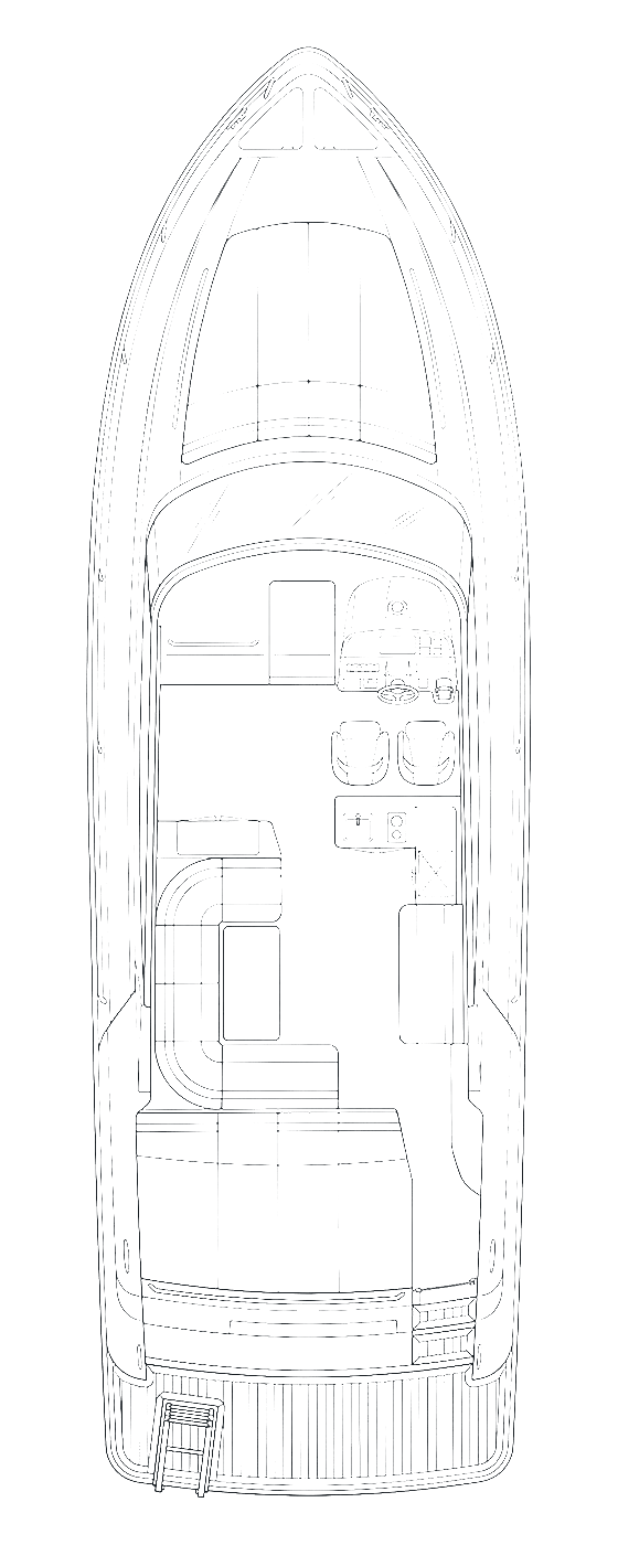 Le plan du pont principal, chaque assise et chaque bain de soleil indiqués.